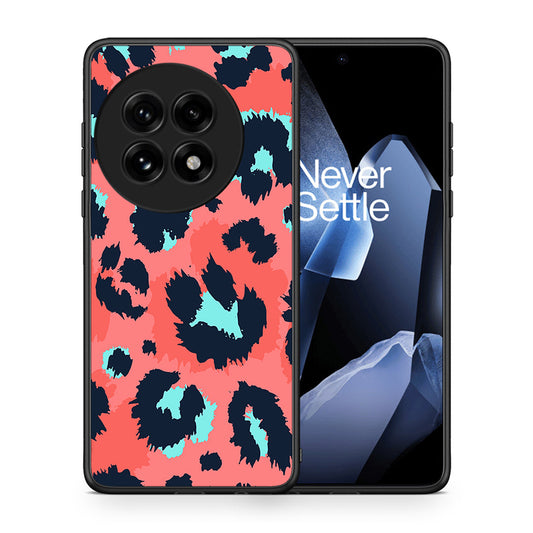 Θήκη OnePlus 13 Pink Leopard Animal από τη Smartfits με σχέδιο στο πίσω μέρος και μαύρο περίβλημα | OnePlus 13 Pink Leopard Animal case with colorful back and black bezels