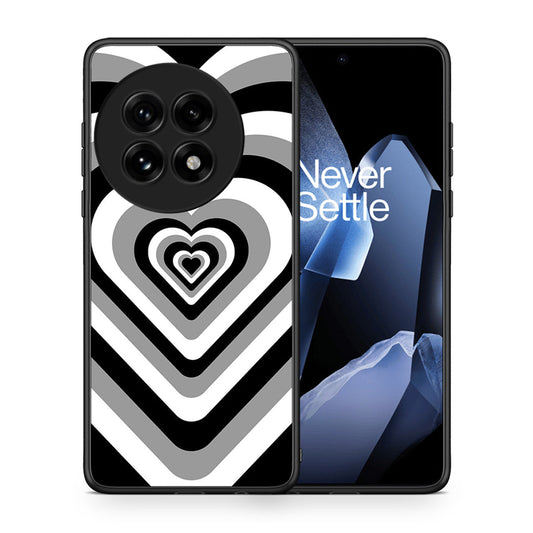 Θήκη OnePlus 13 Black Hearts από τη Smartfits με σχέδιο στο πίσω μέρος και μαύρο περίβλημα | OnePlus 13 Black Hearts case with colorful back and black bezels