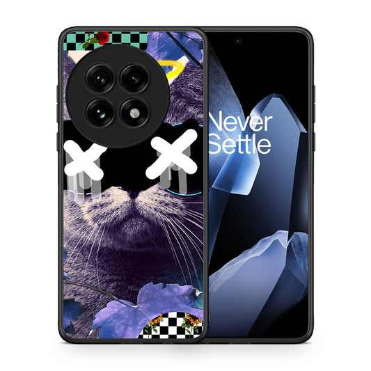 Θήκη OnePlus 13 Cat Collage από τη Smartfits με σχέδιο στο πίσω μέρος και μαύρο περίβλημα | OnePlus 13 Cat Collage case with colorful back and black bezels