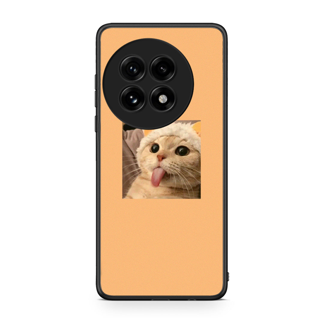 OnePlus 13 Cat Tongue θήκη από τη Smartfits με σχέδιο στο πίσω μέρος και μαύρο περίβλημα | Smartphone case with colorful back and black bezels by Smartfits