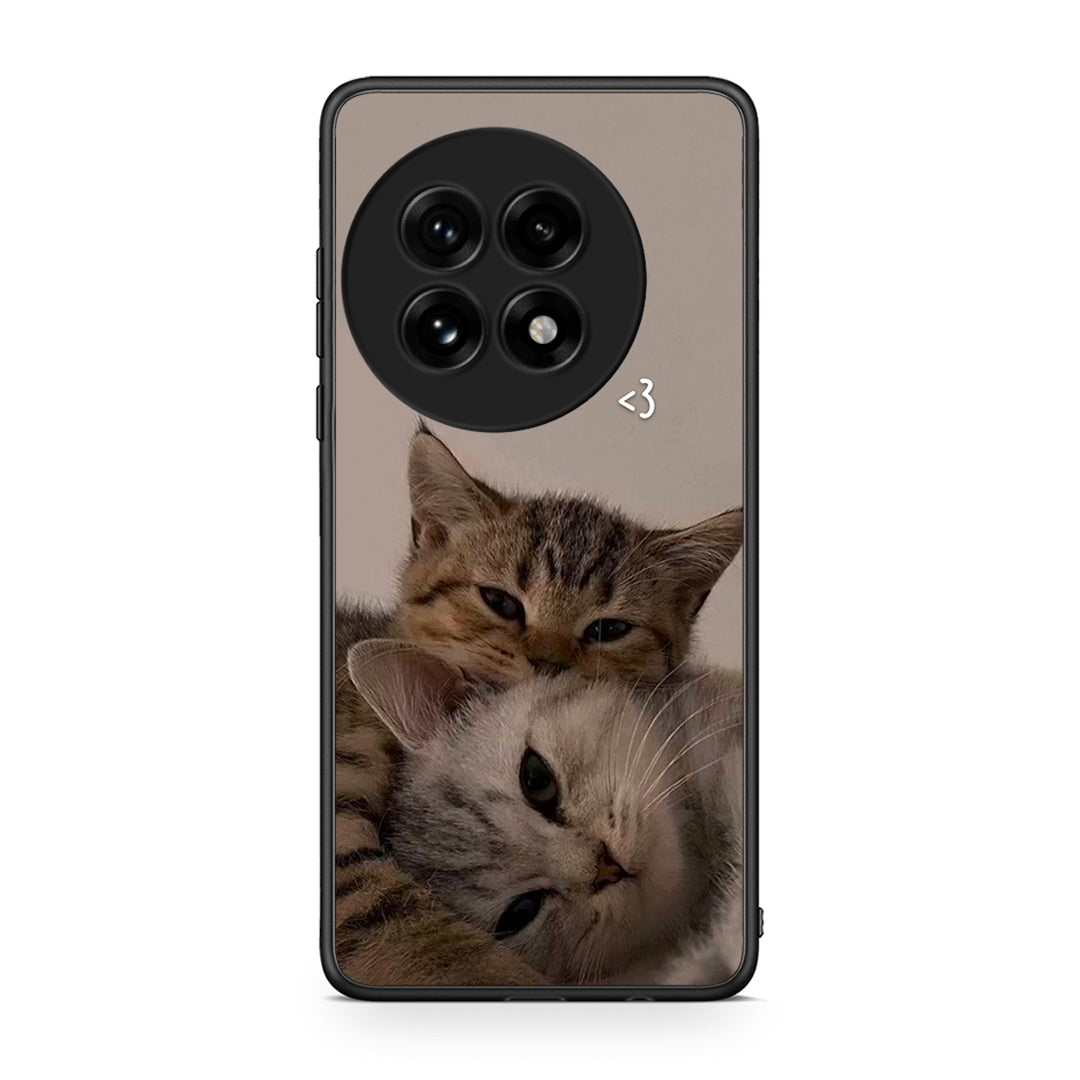 OnePlus 13 Cats In Love Θήκη από τη Smartfits με σχέδιο στο πίσω μέρος και μαύρο περίβλημα | Smartphone case with colorful back and black bezels by Smartfits