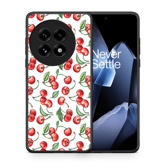 Θήκη OnePlus 13 Cherry Summer από τη Smartfits με σχέδιο στο πίσω μέρος και μαύρο περίβλημα | OnePlus 13 Cherry Summer case with colorful back and black bezels