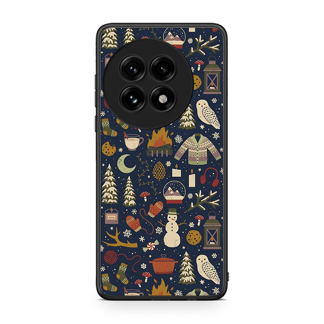 OnePlus 13 Christmas Elements θήκη από τη Smartfits με σχέδιο στο πίσω μέρος και μαύρο περίβλημα | Smartphone case with colorful back and black bezels by Smartfits