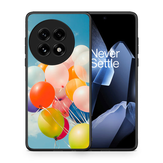 Θήκη OnePlus 13 Colorful Balloons από τη Smartfits με σχέδιο στο πίσω μέρος και μαύρο περίβλημα | OnePlus 13 Colorful Balloons case with colorful back and black bezels