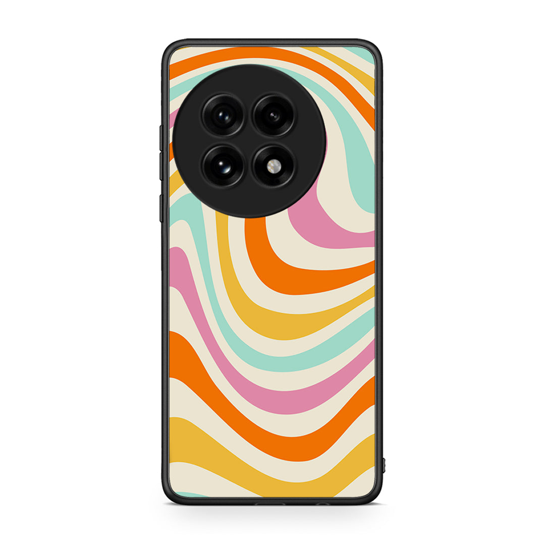OnePlus 13 Colourful Waves θήκη από τη Smartfits με σχέδιο στο πίσω μέρος και μαύρο περίβλημα | Smartphone case with colorful back and black bezels by Smartfits