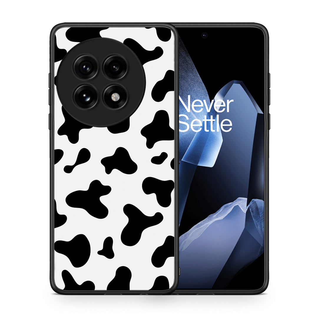 Θήκη OnePlus 13 Cow Print από τη Smartfits με σχέδιο στο πίσω μέρος και μαύρο περίβλημα | OnePlus 13 Cow Print case with colorful back and black bezels