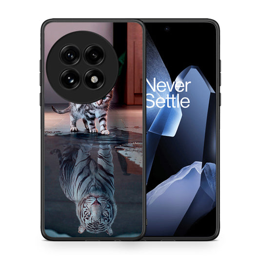 Θήκη OnePlus 13 Tiger Cute από τη Smartfits με σχέδιο στο πίσω μέρος και μαύρο περίβλημα | OnePlus 13 Tiger Cute case with colorful back and black bezels