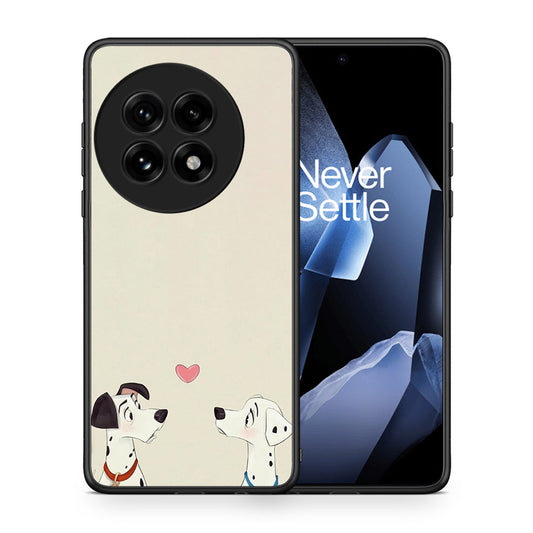 Θήκη OnePlus 13 Dalmatians Love από τη Smartfits με σχέδιο στο πίσω μέρος και μαύρο περίβλημα | OnePlus 13 Dalmatians Love case with colorful back and black bezels