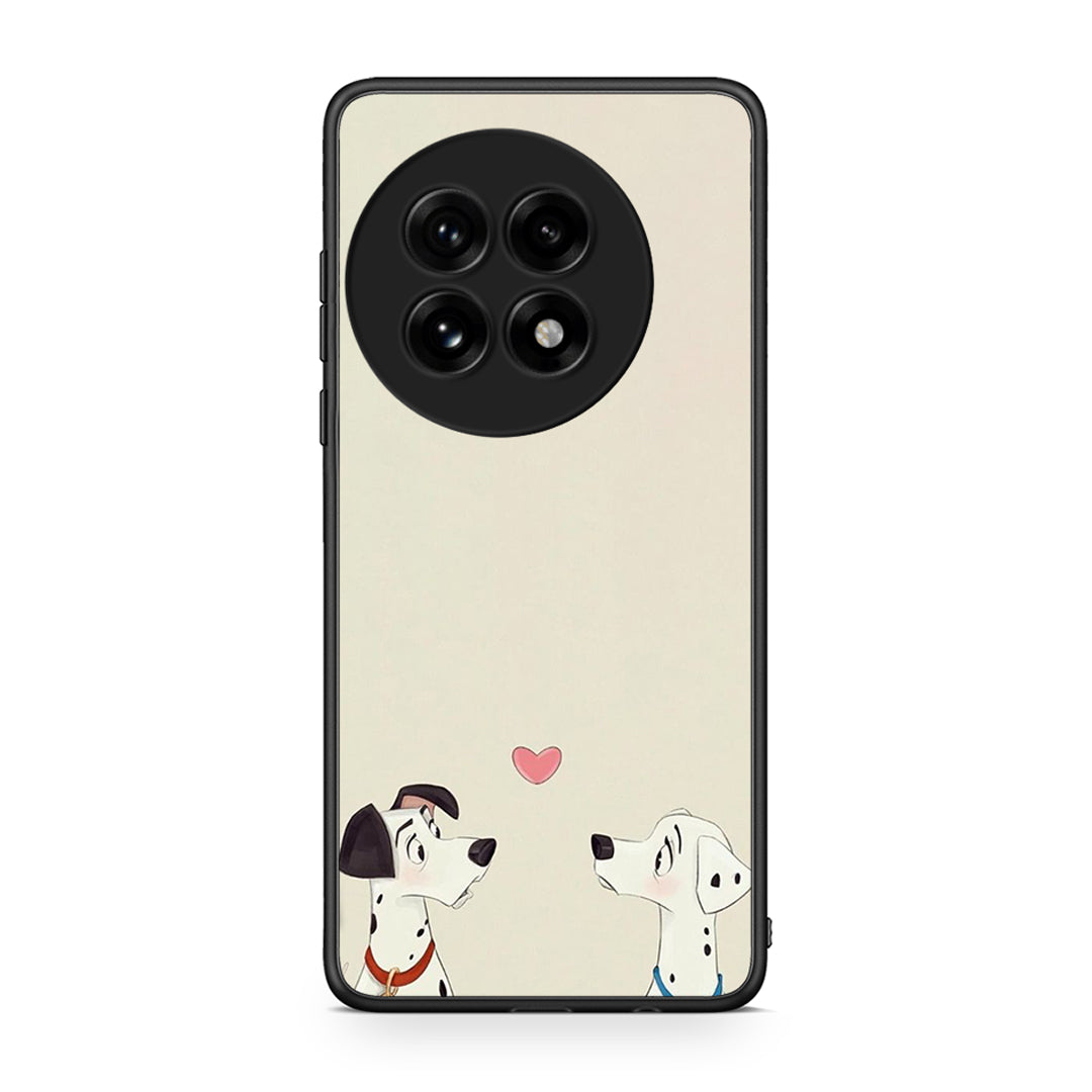 OnePlus 13 Dalmatians Love θήκη από τη Smartfits με σχέδιο στο πίσω μέρος και μαύρο περίβλημα | Smartphone case with colorful back and black bezels by Smartfits