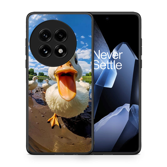 Θήκη OnePlus 13 Duck Face από τη Smartfits με σχέδιο στο πίσω μέρος και μαύρο περίβλημα | OnePlus 13 Duck Face case with colorful back and black bezels
