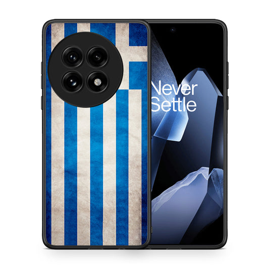Θήκη OnePlus 13 Greek Flag από τη Smartfits με σχέδιο στο πίσω μέρος και μαύρο περίβλημα | OnePlus 13 Greek Flag case with colorful back and black bezels