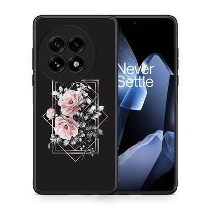 Θήκη OnePlus 13 Frame Flower από τη Smartfits με σχέδιο στο πίσω μέρος και μαύρο περίβλημα | OnePlus 13 Frame Flower case with colorful back and black bezels