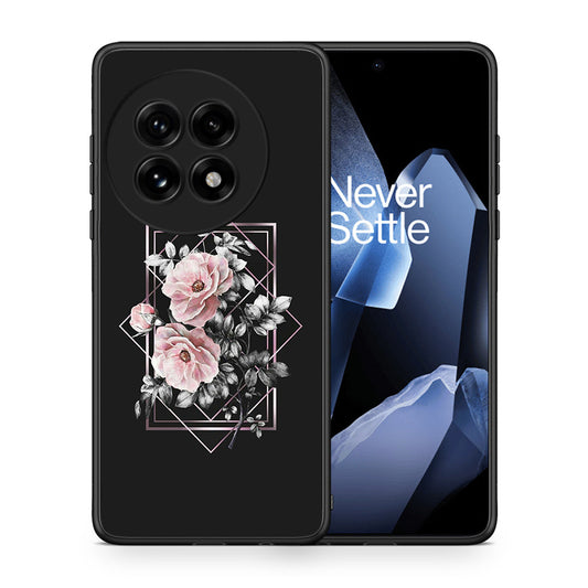 Θήκη OnePlus 13 Frame Flower από τη Smartfits με σχέδιο στο πίσω μέρος και μαύρο περίβλημα | OnePlus 13 Frame Flower case with colorful back and black bezels