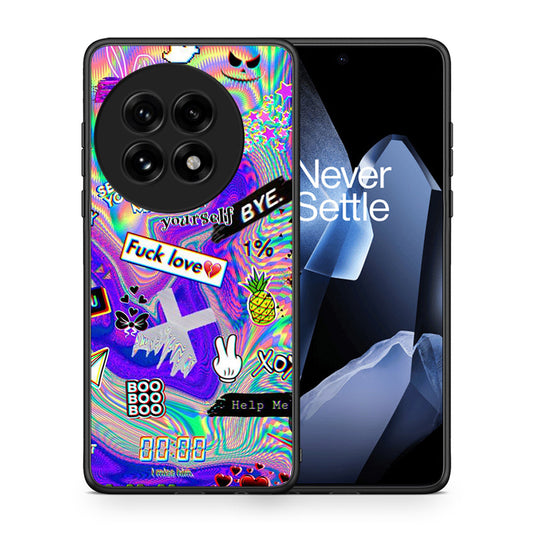 Θήκη OnePlus 13 Game Over από τη Smartfits με σχέδιο στο πίσω μέρος και μαύρο περίβλημα | OnePlus 13 Game Over case with colorful back and black bezels