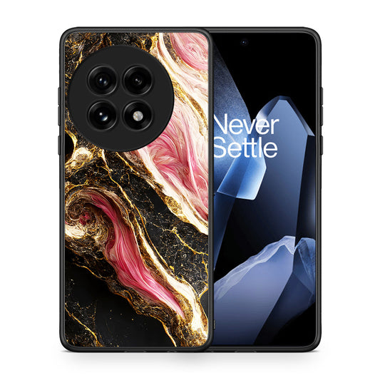 Θήκη OnePlus 13 Glamorous Pink Marble από τη Smartfits με σχέδιο στο πίσω μέρος και μαύρο περίβλημα | OnePlus 13 Glamorous Pink Marble case with colorful back and black bezels