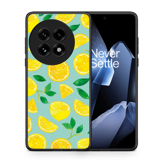 Θήκη OnePlus 13 Lemons από τη Smartfits με σχέδιο στο πίσω μέρος και μαύρο περίβλημα | OnePlus 13 Lemons case with colorful back and black bezels