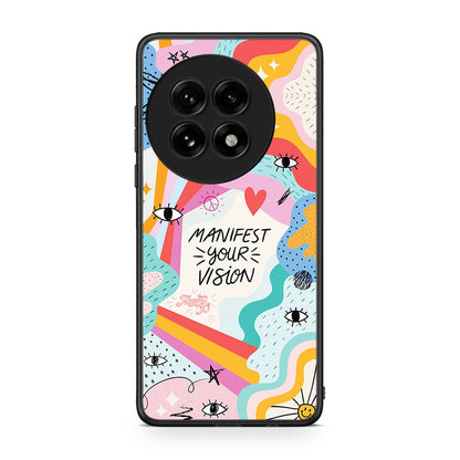 OnePlus 13 Manifest Your Vision θήκη από τη Smartfits με σχέδιο στο πίσω μέρος και μαύρο περίβλημα | Smartphone case with colorful back and black bezels by Smartfits