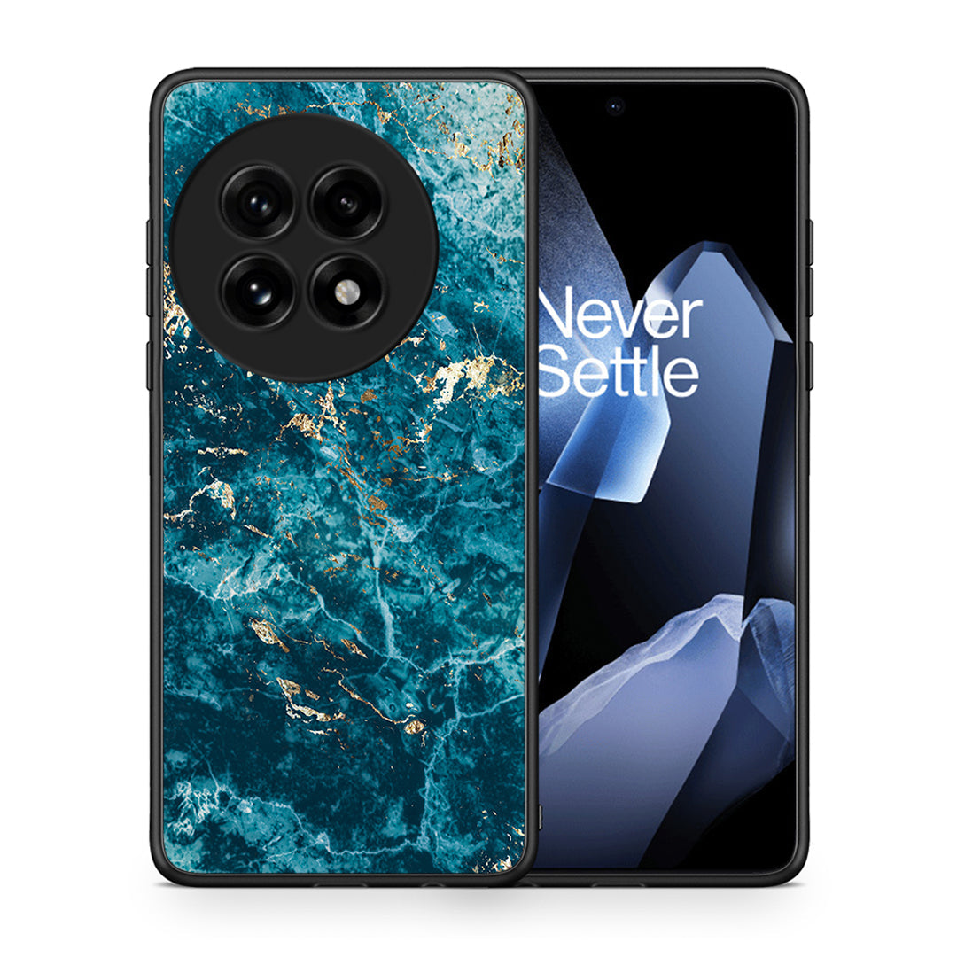 Θήκη OnePlus 13 Marble Blue από τη Smartfits με σχέδιο στο πίσω μέρος και μαύρο περίβλημα | OnePlus 13 Marble Blue case with colorful back and black bezels
