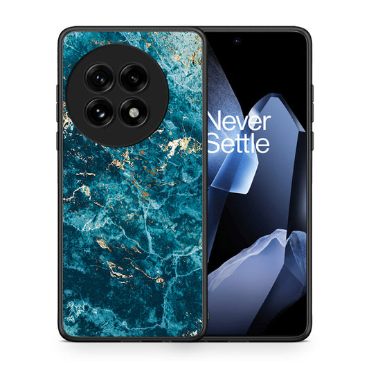 Θήκη OnePlus 13 Marble Blue από τη Smartfits με σχέδιο στο πίσω μέρος και μαύρο περίβλημα | OnePlus 13 Marble Blue case with colorful back and black bezels