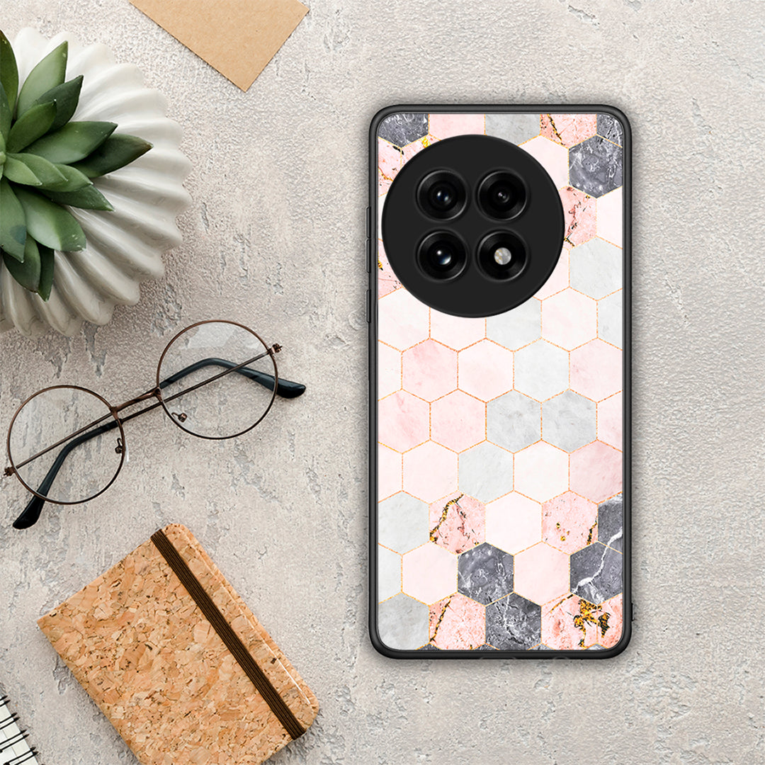 Marble Hexagon Pink - OnePlus 13 θήκη