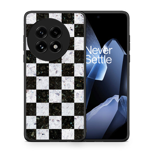 Θήκη OnePlus 13 Square Geometric Marble από τη Smartfits με σχέδιο στο πίσω μέρος και μαύρο περίβλημα | OnePlus 13 Square Geometric Marble case with colorful back and black bezels