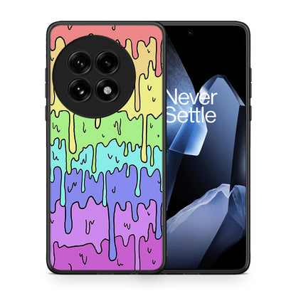 Θήκη OnePlus 13 Melting Rainbow από τη Smartfits με σχέδιο στο πίσω μέρος και μαύρο περίβλημα | OnePlus 13 Melting Rainbow case with colorful back and black bezels