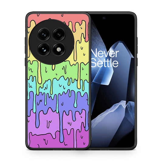 Θήκη OnePlus 13 Melting Rainbow από τη Smartfits με σχέδιο στο πίσω μέρος και μαύρο περίβλημα | OnePlus 13 Melting Rainbow case with colorful back and black bezels