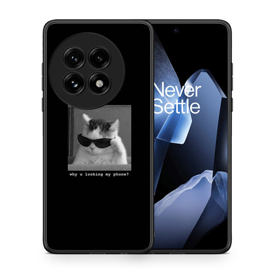 Θήκη OnePlus 13 Meme Cat από τη Smartfits με σχέδιο στο πίσω μέρος και μαύρο περίβλημα | OnePlus 13 Meme Cat case with colorful back and black bezels