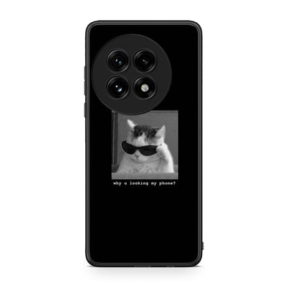 OnePlus 13 Meme Cat θήκη από τη Smartfits με σχέδιο στο πίσω μέρος και μαύρο περίβλημα | Smartphone case with colorful back and black bezels by Smartfits