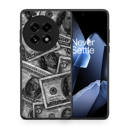 Θήκη OnePlus 13 Money Dollars από τη Smartfits με σχέδιο στο πίσω μέρος και μαύρο περίβλημα | OnePlus 13 Money Dollars case with colorful back and black bezels
