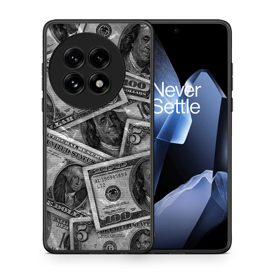 Θήκη OnePlus 13 Money Dollars από τη Smartfits με σχέδιο στο πίσω μέρος και μαύρο περίβλημα | OnePlus 13 Money Dollars case with colorful back and black bezels