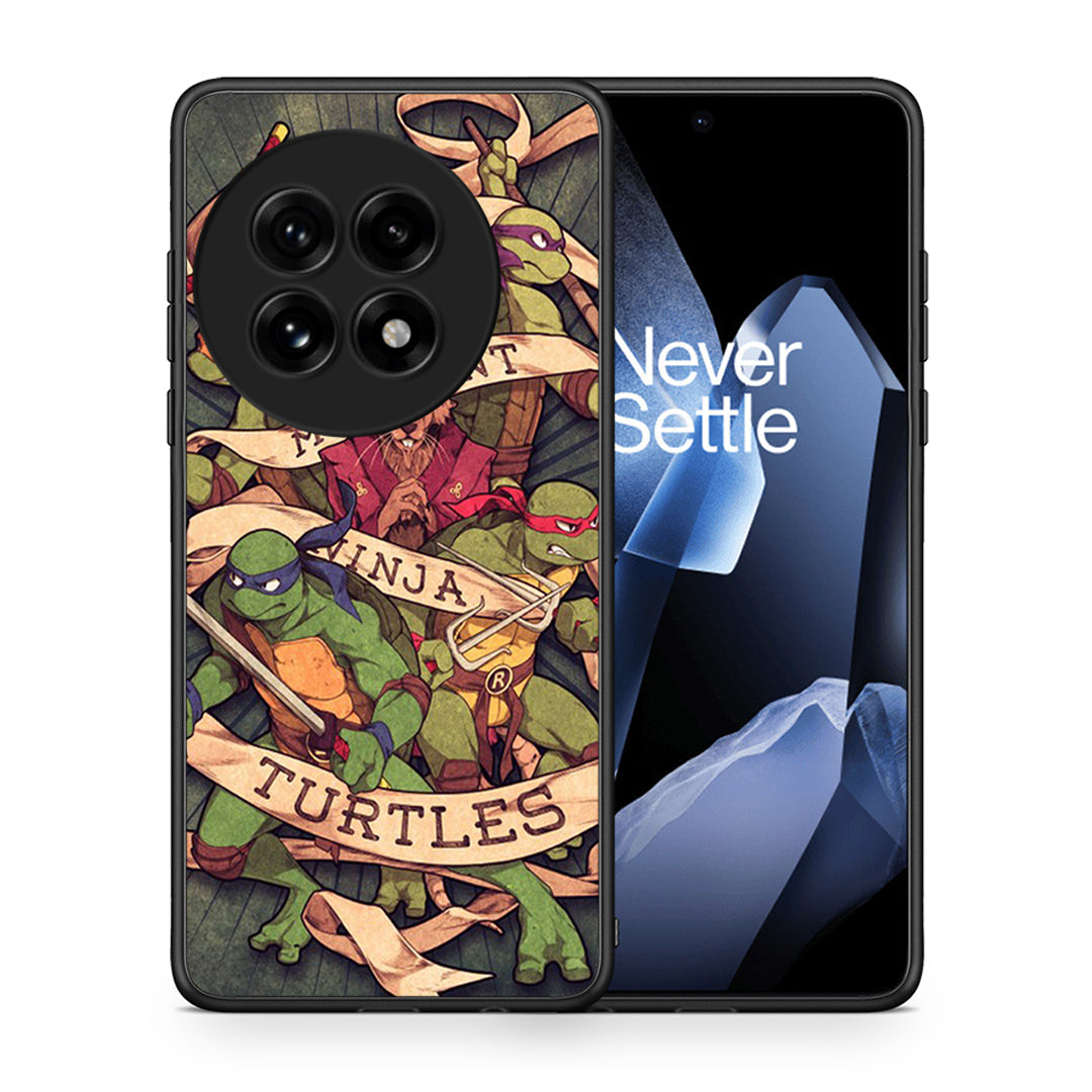 Θήκη OnePlus 13 Ninja Turtles από τη Smartfits με σχέδιο στο πίσω μέρος και μαύρο περίβλημα | OnePlus 13 Ninja Turtles case with colorful back and black bezels