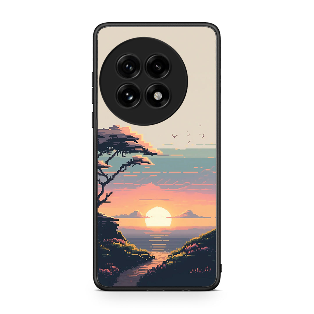 OnePlus 13 Pixel Sunset Θήκη από τη Smartfits με σχέδιο στο πίσω μέρος και μαύρο περίβλημα | Smartphone case with colorful back and black bezels by Smartfits