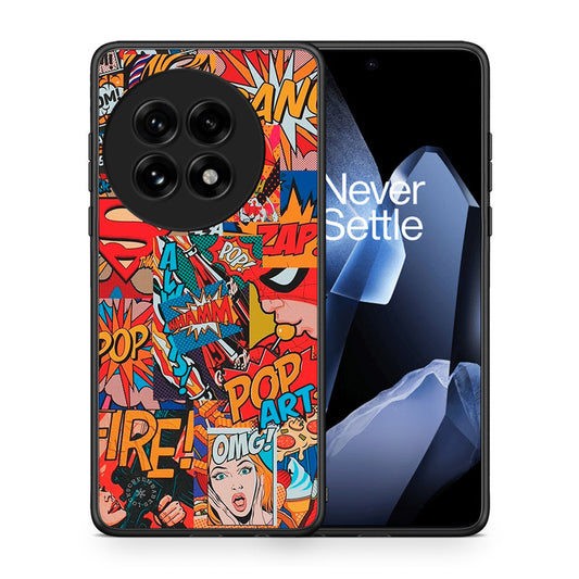 Θήκη OnePlus 13 PopArt OMG από τη Smartfits με σχέδιο στο πίσω μέρος και μαύρο περίβλημα | OnePlus 13 PopArt OMG case with colorful back and black bezels