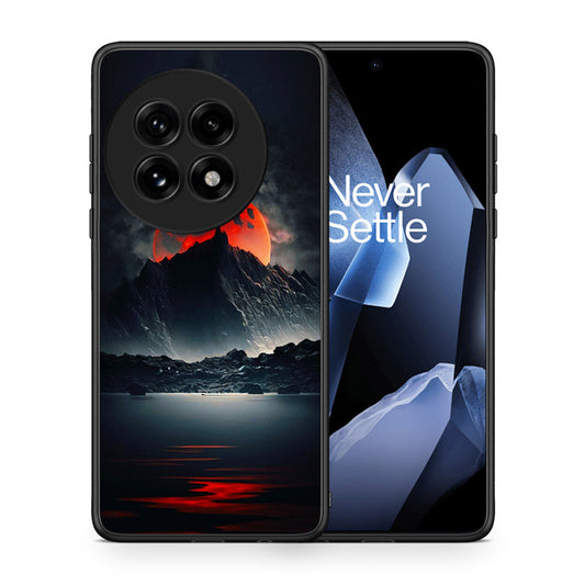 Θήκη OnePlus 13 Red Full Moon από τη Smartfits με σχέδιο στο πίσω μέρος και μαύρο περίβλημα | OnePlus 13 Red Full Moon case with colorful back and black bezels