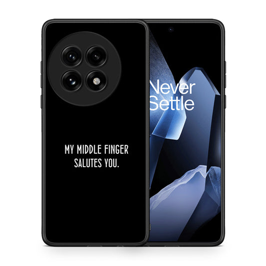 Θήκη OnePlus 13 Salute από τη Smartfits με σχέδιο στο πίσω μέρος και μαύρο περίβλημα | OnePlus 13 Salute case with colorful back and black bezels