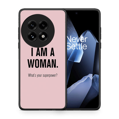 Θήκη OnePlus 13 Superpower Woman από τη Smartfits με σχέδιο στο πίσω μέρος και μαύρο περίβλημα | OnePlus 13 Superpower Woman case with colorful back and black bezels