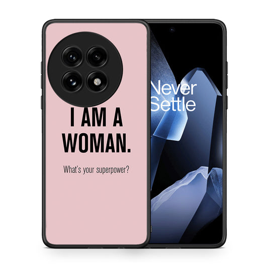 Θήκη OnePlus 13 Superpower Woman από τη Smartfits με σχέδιο στο πίσω μέρος και μαύρο περίβλημα | OnePlus 13 Superpower Woman case with colorful back and black bezels