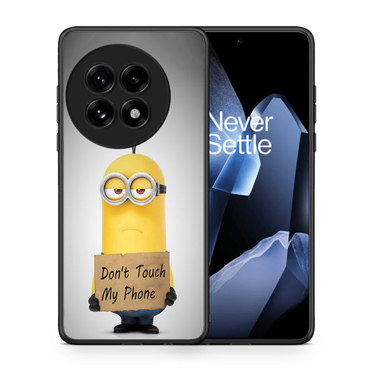 Θήκη OnePlus 13 Minion Text από τη Smartfits με σχέδιο στο πίσω μέρος και μαύρο περίβλημα | OnePlus 13 Minion Text case with colorful back and black bezels