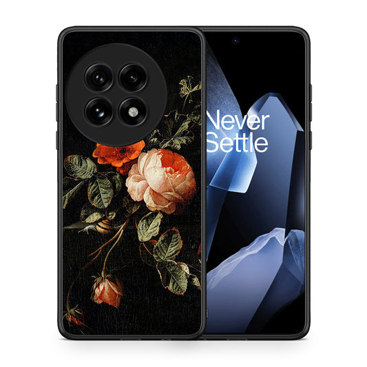Θήκη OnePlus 13 Vintage Roses από τη Smartfits με σχέδιο στο πίσω μέρος και μαύρο περίβλημα | OnePlus 13 Vintage Roses case with colorful back and black bezels