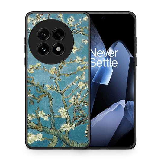 Θήκη OnePlus 13 White Blossoms από τη Smartfits με σχέδιο στο πίσω μέρος και μαύρο περίβλημα | OnePlus 13 White Blossoms case with colorful back and black bezels