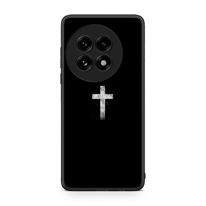 OnePlus 13 White Cross θήκη από τη Smartfits με σχέδιο στο πίσω μέρος και μαύρο περίβλημα | Smartphone case with colorful back and black bezels by Smartfits