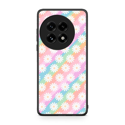 OnePlus 13 White Daisies θήκη από τη Smartfits με σχέδιο στο πίσω μέρος και μαύρο περίβλημα | Smartphone case with colorful back and black bezels by Smartfits