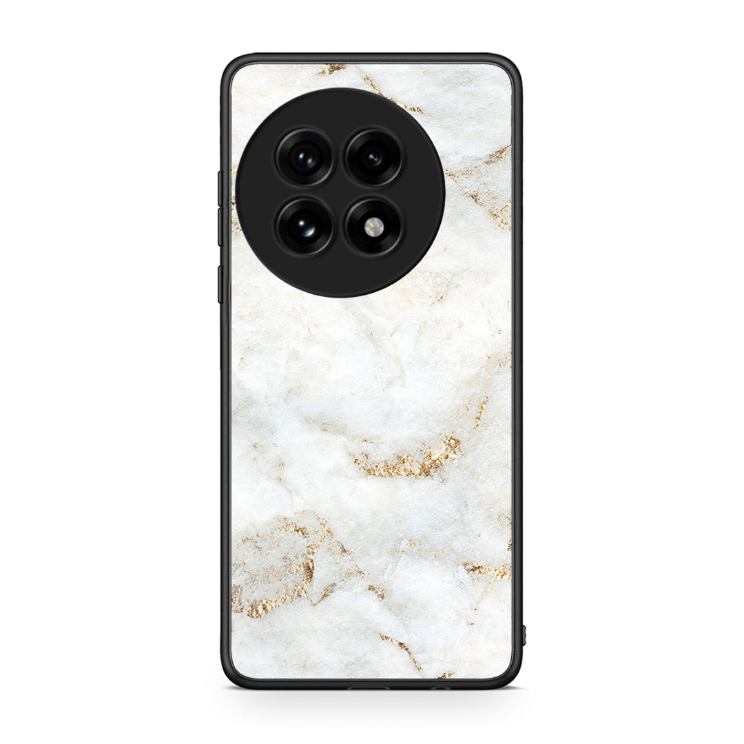 OnePlus 13 White Gold Marble θήκη από τη Smartfits με σχέδιο στο πίσω μέρος και μαύρο περίβλημα | Smartphone case with colorful back and black bezels by Smartfits