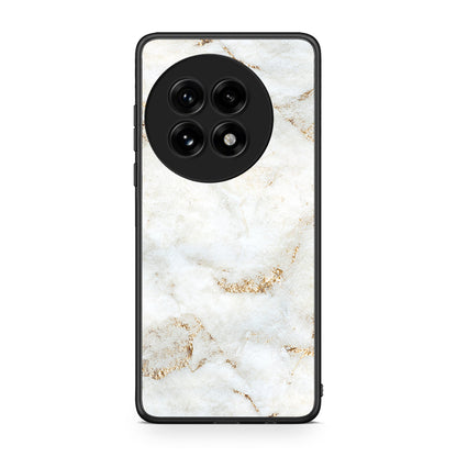 OnePlus 13 White Gold Marble θήκη από τη Smartfits με σχέδιο στο πίσω μέρος και μαύρο περίβλημα | Smartphone case with colorful back and black bezels by Smartfits