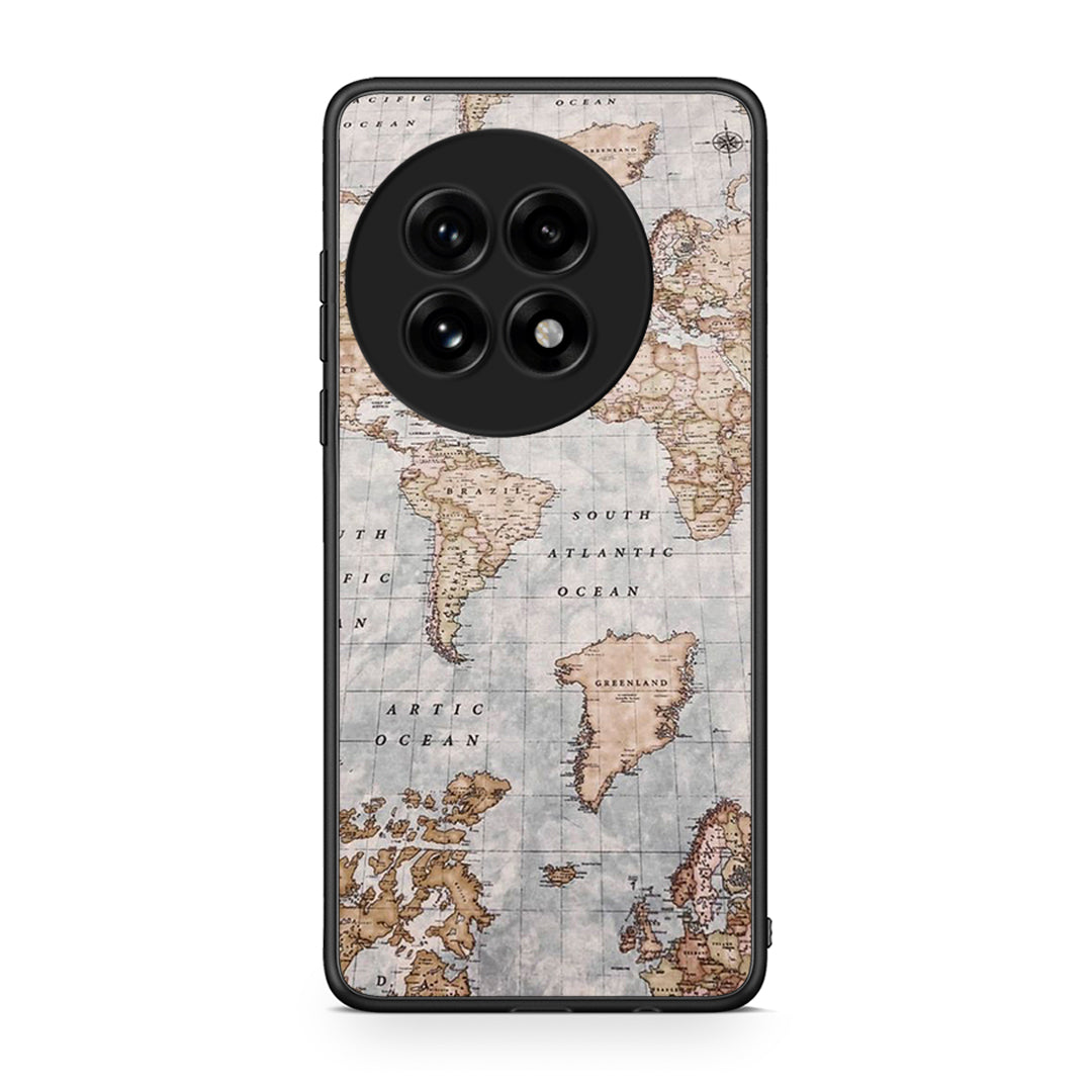 OnePlus 13 World Map Θήκη από τη Smartfits με σχέδιο στο πίσω μέρος και μαύρο περίβλημα | Smartphone case with colorful back and black bezels by Smartfits