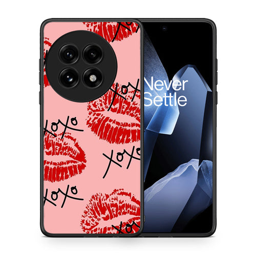Θήκη OnePlus 13 XOXO Lips από τη Smartfits με σχέδιο στο πίσω μέρος και μαύρο περίβλημα | OnePlus 13 XOXO Lips case with colorful back and black bezels
