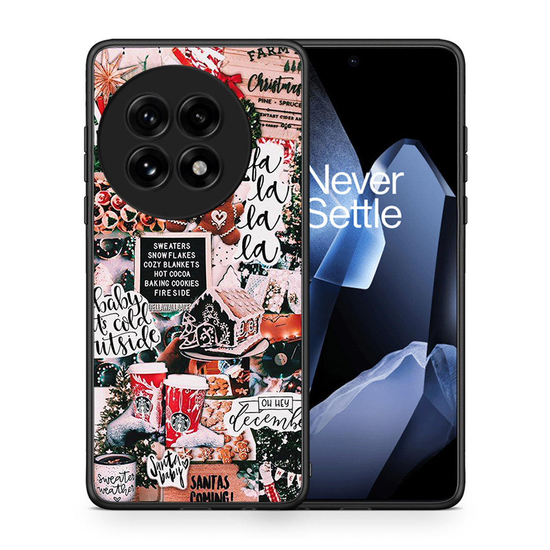 Θήκη OnePlus 13 Xmas Habbits από τη Smartfits με σχέδιο στο πίσω μέρος και μαύρο περίβλημα | OnePlus 13 Xmas Habbits case with colorful back and black bezels