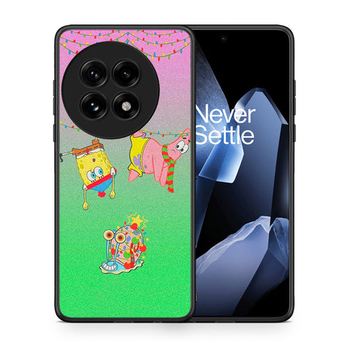 Θήκη OnePlus 13 Xmas Lights από τη Smartfits με σχέδιο στο πίσω μέρος και μαύρο περίβλημα | OnePlus 13 Xmas Lights case with colorful back and black bezels