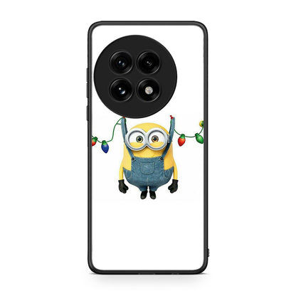 OnePlus 13 Xmas Minion Lights θήκη από τη Smartfits με σχέδιο στο πίσω μέρος και μαύρο περίβλημα | Smartphone case with colorful back and black bezels by Smartfits